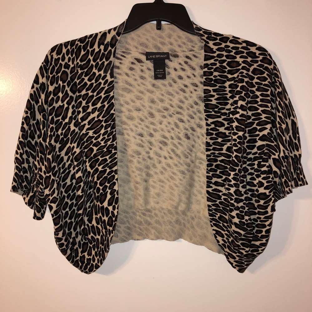 Lane Bryant Cheetah Print Bolero Sweater Sz 26/28